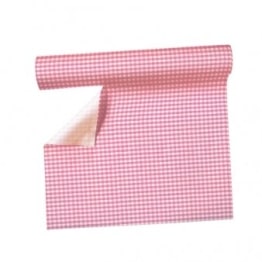 Tischläufer: Tischdecke bzw. Tisch-Sets, pink kariert, 360 x 40 cm, perforiert - 1
