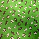 Tuschtuchrolle: Fußball-Tischdecke, Papier, grün, 10 x 1 m - 1