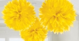 Wabenball gelb 28cm, Restposten Partydeko - 1