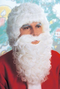 Weihnachtsmann-Kostümierung: Bart und Perücke (SET-30215) - 1