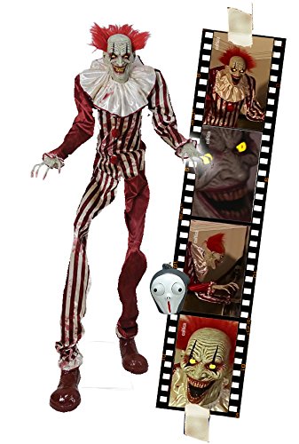 Zombie Clown 2 Meter Horror Clown Licht Sound 1
